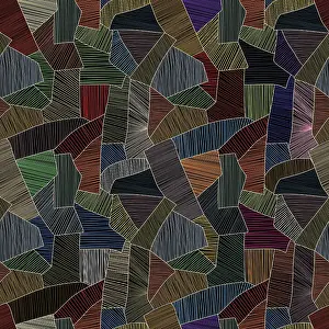 Geometric Shape Prints: Seamless Vector Patchwork Print Background