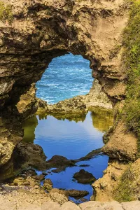 Australian Landscape Photography Prints: Small puddle of quiet water in an arch