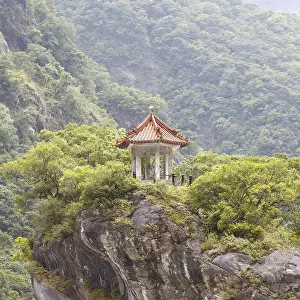 Chinese Prints: Taroko National Park Cliffside Pavilion Print