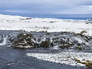 Iceland Prints: Small Waterfall, Fjallabak Nature Reserve Print