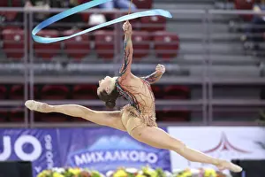 Prints of Sofia, Bulgaria - 6 May, 2017: Katsiaryna Halkina from Belarus performs during Rhythmic Gymnastics World Cup Sofia 2017. Individual tournament Belarus Prints: Rhythmic Gymnastics World Cup Sofia 2017 Print
