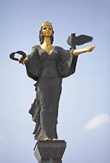 Blue Sky Memorial Site Prints: Sofia statue, city symbol, Sofia