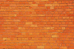 Red Brick Wall Prints: Solid wall made of brick
