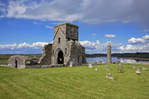 Prints of St Mary's Augustinian Priory, Augustinian Monastery St. Marien, Devenish Island, Lough Erne, Fermanagh County, Northern Ireland, United Kingdom St Mary's Augustinian Priory, Augustinian Monastery St Fermanagh Prints: St Mary's Augustinian Priory Print, Northern Ireland