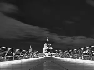Prints of St Pauls Cathedral from Millenium Bridge Related Prints: St Pauls Cathedral Print from Millennium Bridge