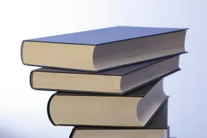 Stacked Literature Prints: Stack of books