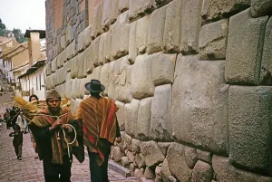 Peruvian Historical Landmarks Prints: Subtitle: Inca palace wall, Cuzco, Peru, South America 1962, South America