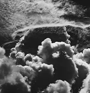 Dark Cloudy Sky Prints: SW image, dramatic cloudscape with (cumulus) clouds
