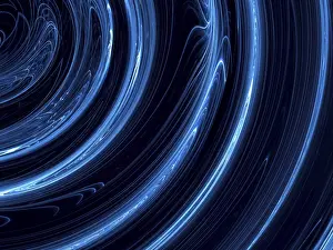 Full Frame Abstract Art Prints: Tech blue background - abstract computer-generated image