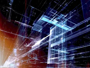 Fractal Art Prints: Technology background - abstract computer-generated image