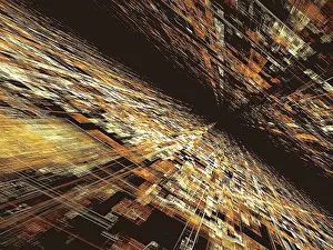Abstract Technology Background Prints: Technology background - abstract computer-generated image