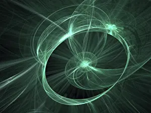 Abstract Computer Generated Art Prints: Technology or sci-fi background - abstract computer-generated image