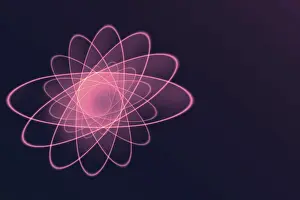 Outer Space Science Prints: Theme of physics, atomic nucleus