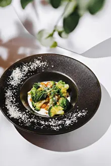 Colorful Vegetables Prints: A vibrant dish featuring broccoli
