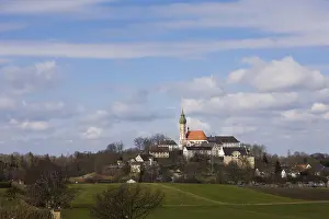 Southern Germany Landmarks Prints: View of the Andechs Monastery in spring