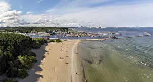 Estonia Prints: Pirita Beach and Marina Aerial Print, Tallinn, Estonia