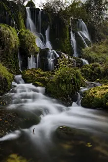 Prints of A view of the Kravica waterfalls and tufa cascades near Mostar in Bosnia and Herzegovina Bosnia And Herzegovina Prints: A View of the Kravica Waterfalls Print