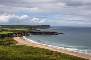 Northern Ireland Beaches Prints: Whitepark Bay, beach and cliffs