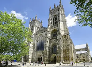 Prints of York Cathedral with blue sky York Prints: York Minster Print with Blue Sky