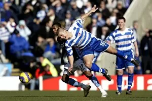 Images Dated 10th February 2007: Ivar Ingimarsson beats Ashley Young to the ball