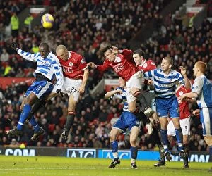Images Dated 31st December 2006: Manchester Utd defend their 3-2 lead in the last few minutes at Old Trafford