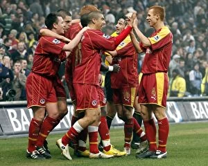 Images Dated 5th February 2007: Reading Players celebrate Leroy Litas second goal against Manchester City