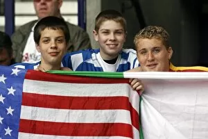 American Collection: Young Royals fans show their support for the American and Irish players