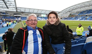 <b class=qtipBold><figcaption>Brighton and Hove Albion v Arsenal</figcaption></b><br>Albion fans during the FA Cup fourth round match between Brighton and Hove Albion and Arsenal at the American Express Community Stadium, Brighton and Hove, England on 25 January 2015.<br><em>© A©Brighton and Hove Albion</em> Brighton and Hove Albion v Arsenal