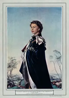 Queen Elizabeth II by Pietro Annigoni, 1953 Print
